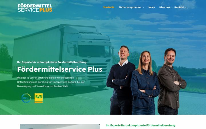 Screenshot of foerdermittelserviceplus.de