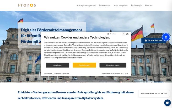 Screenshot ta' foerdermittelsoftware.de