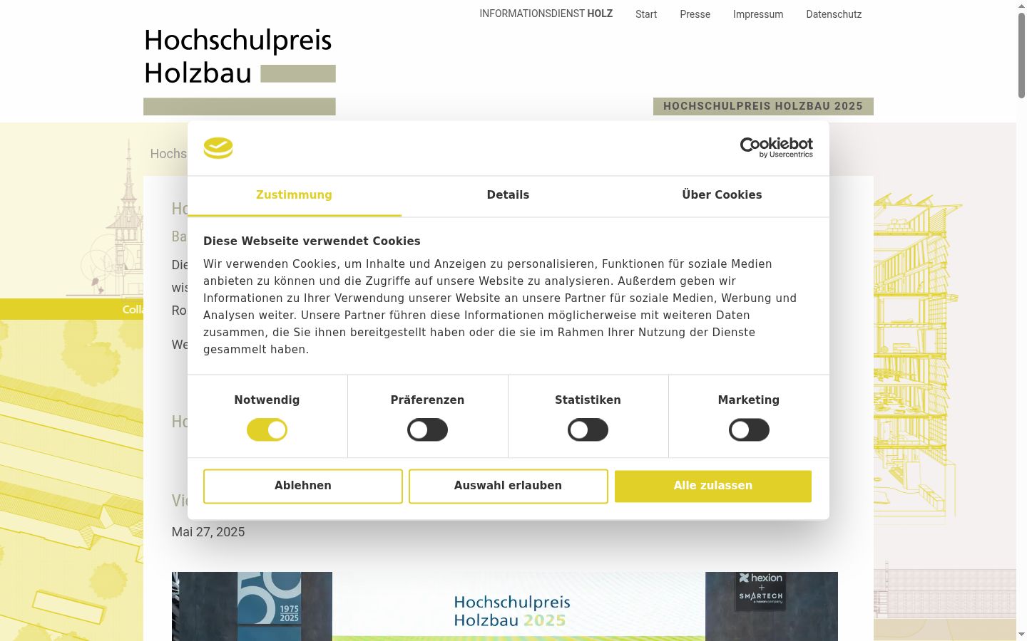 Screenshot tal-banner tal-kunsens muri qabel kwalunkwe interazzjoni