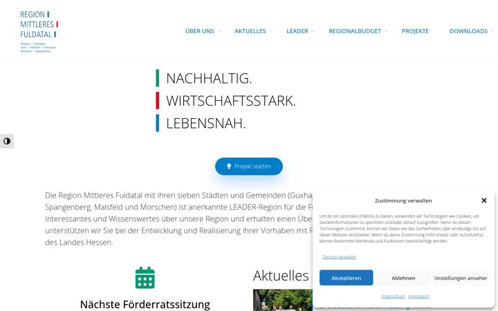 Screenshot ta' foerderregion-mittleres-fuldatal.de