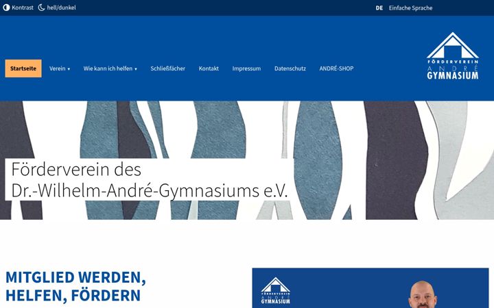 Screenshot of foerderverein-andregymnasium.de