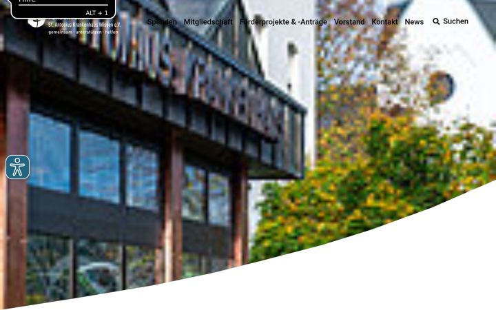 Snímek obrazovky foerderverein-antonius-wissen.de