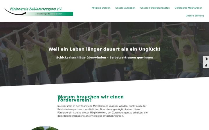 Snímek obrazovky foerderverein-behindertensport.de