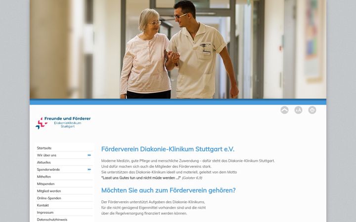 Screenshot of foerderverein-diakonie-klinikum.de