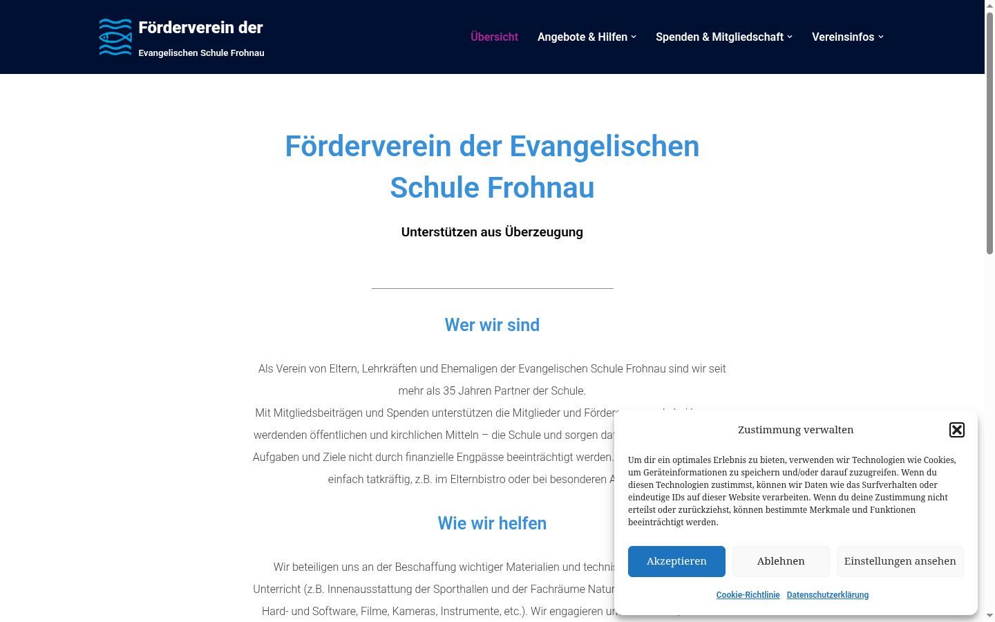 Screenshot tal-banner tal-kunsens muri qabel kwalunkwe interazzjoni