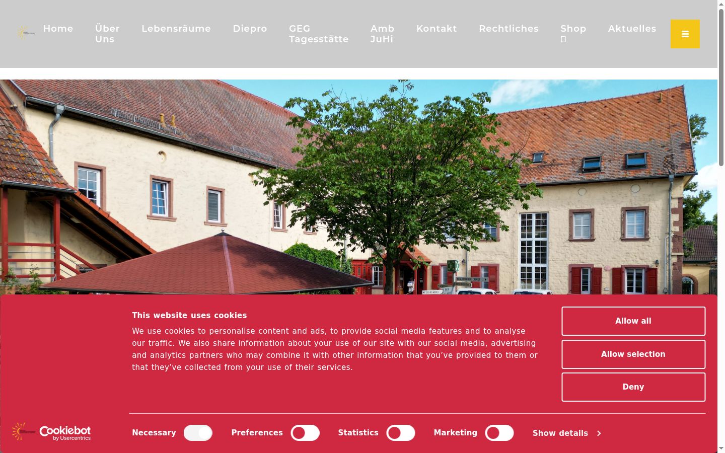 Screenshot of the consent banner shown before any interaction
