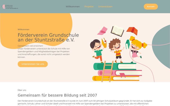 Screenshot ta' foerderverein-grundschule-stuntzstrasse.de