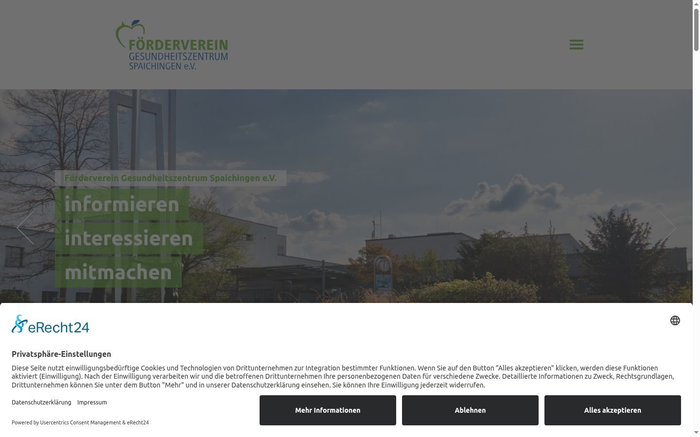 Screenshot tal-banner tal-kunsens muri qabel kwalunkwe interazzjoni