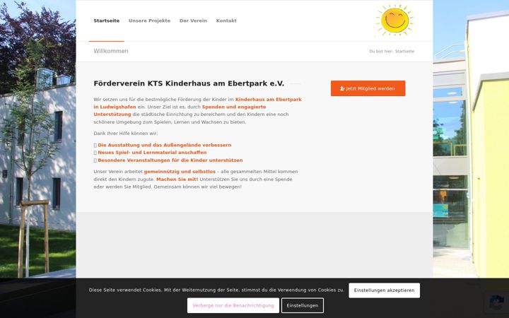 Screenshot ta' foerderverein-kinderhausamebertpark.de