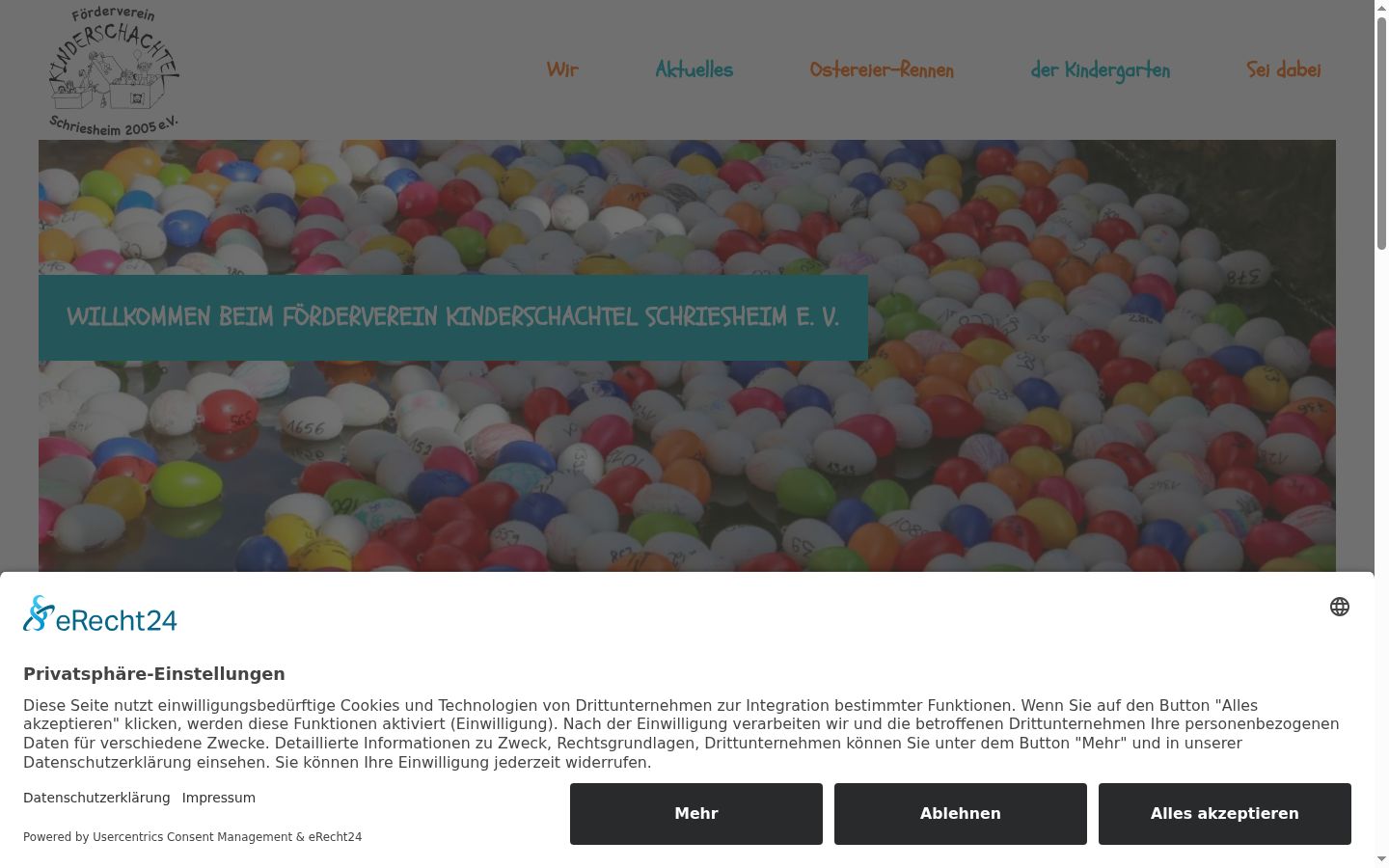 Screenshot tal-banner tal-kunsens muri qabel kwalunkwe interazzjoni