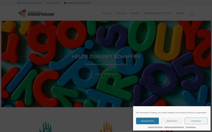 Screenshot ta' foerderverein-kindertraeume.de