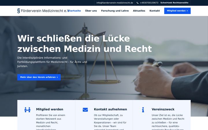 Screenshot of foerderverein-medizinrecht.de