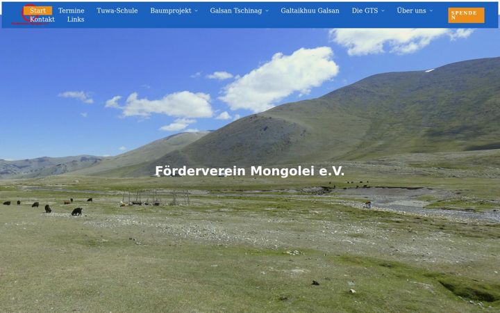 Snímek obrazovky foerderverein-mongolei.de