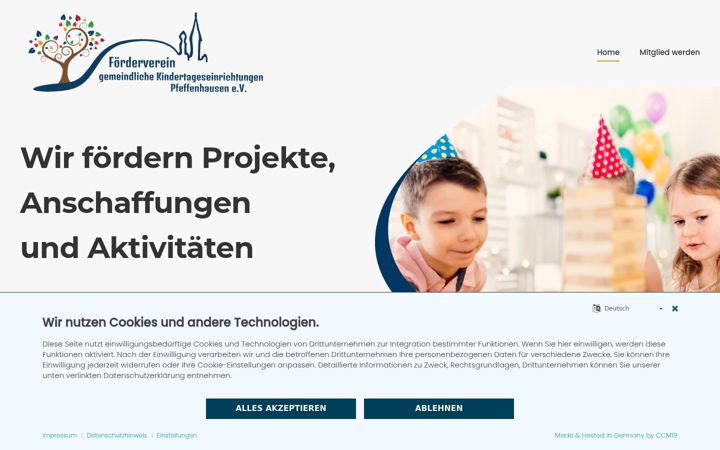Screenshot of foerderverein-pfeffenhausen.de