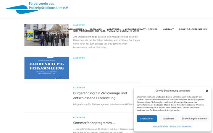 Screenshot of foerderverein-ppulm.de