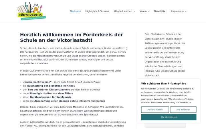 Screenshot of foerderverein-schule-victoriastadt.de
