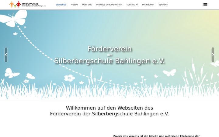 Screenshot of foerderverein-silberbergschule.de