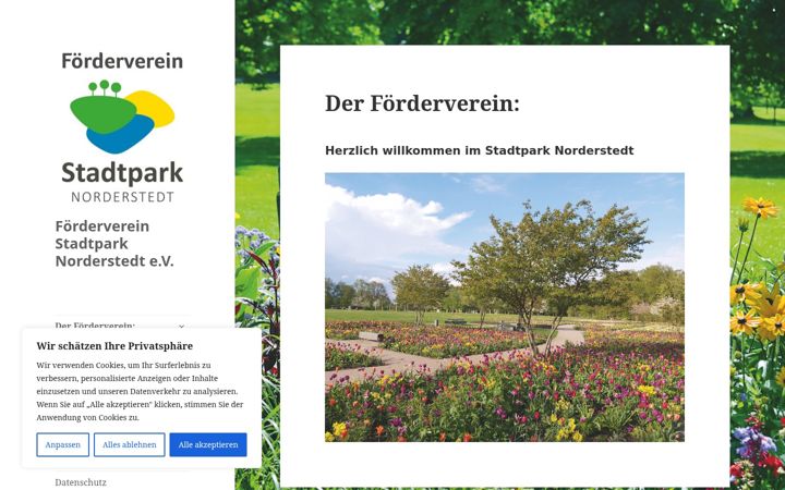 Screenshot of foerderverein-stadtpark.de
