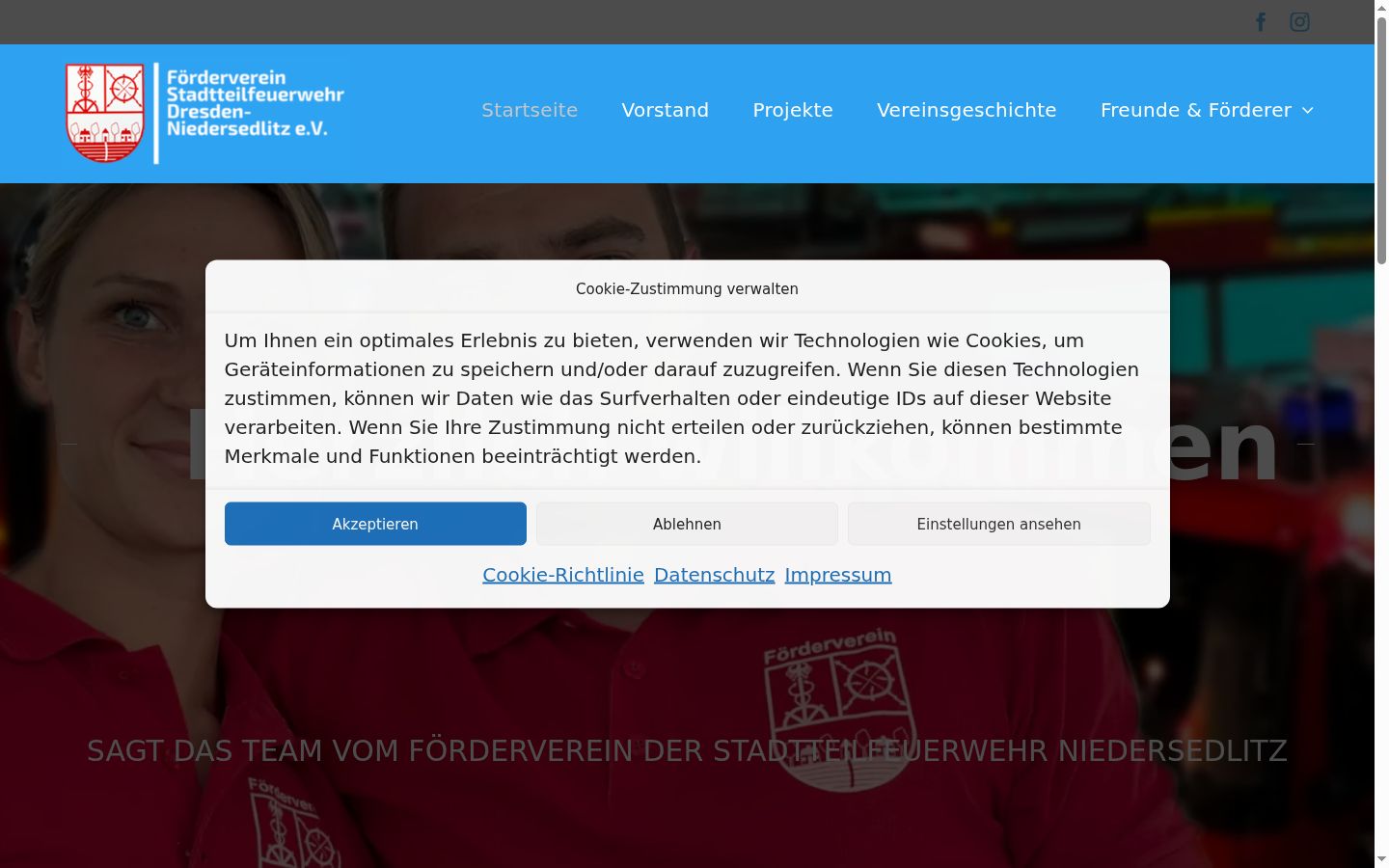 Kuvakaappaus suostumusbannerista, joka näytettiin ennen mitään vuorovaikutusta