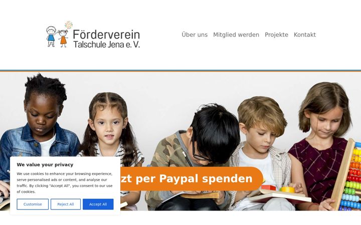 Screenshot of foerderverein-talschule-jena.de