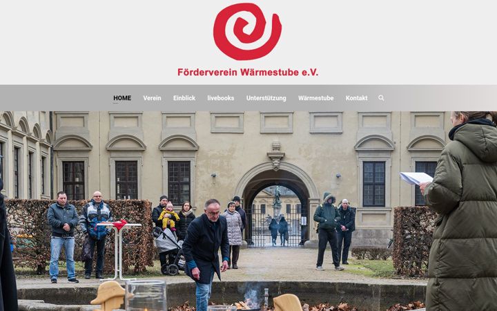 Screenshot of foerderverein-waermestube.de