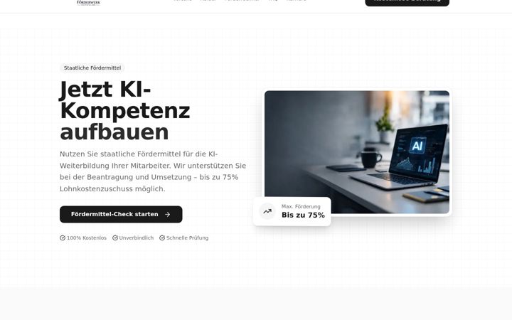 Screenshot ta' foerderwerk-deutschland.de