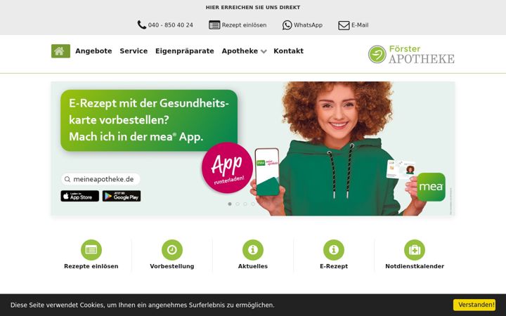 Screenshot of foerster-apotheke.de