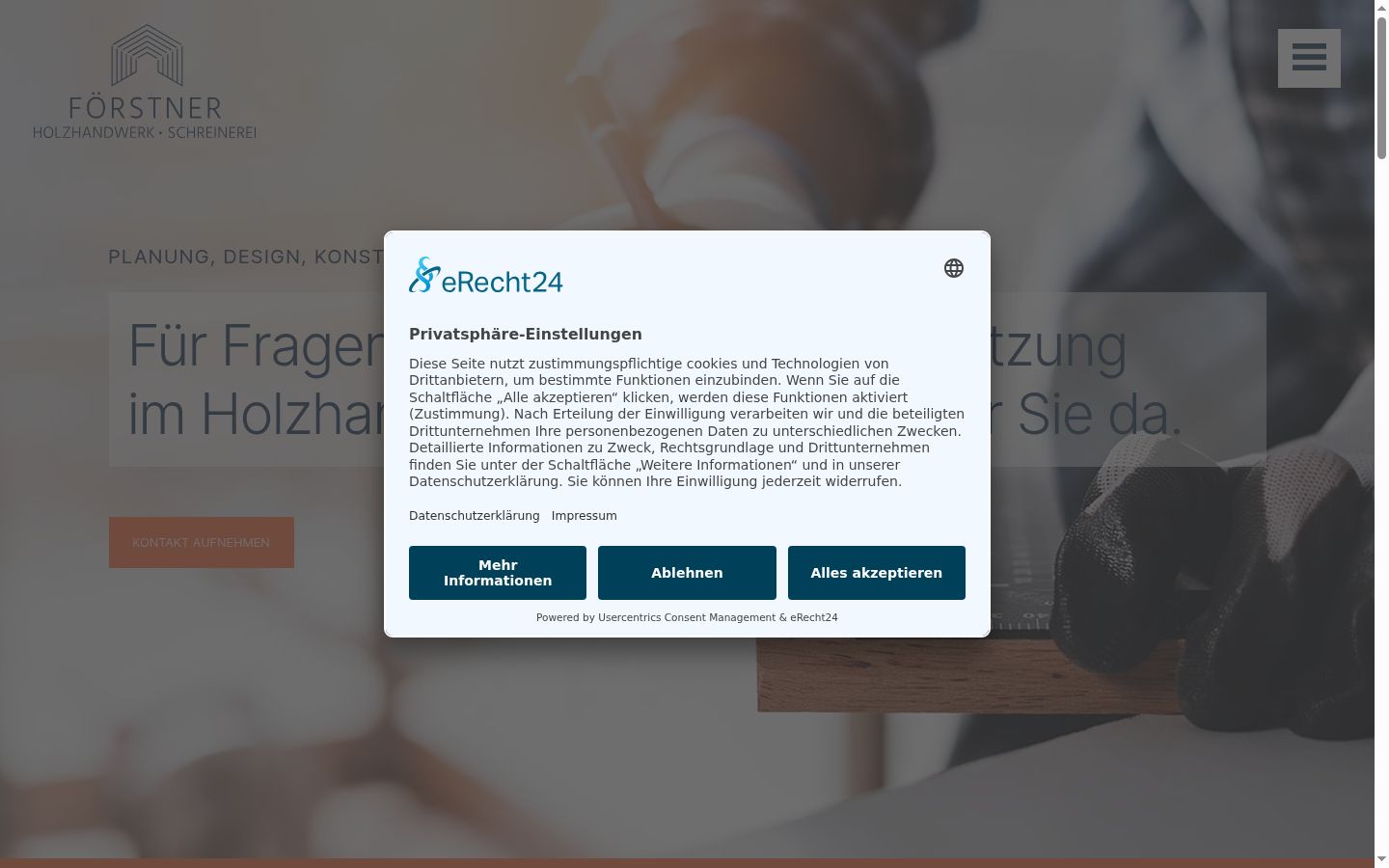 Screenshot tal-banner tal-kunsens muri qabel kwalunkwe interazzjoni