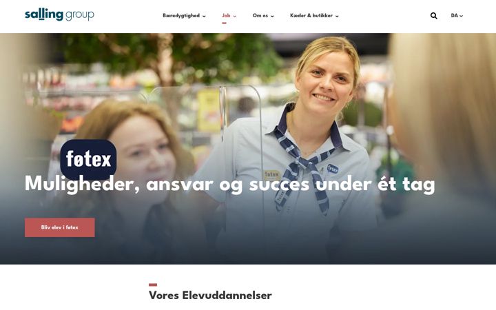 Screenshot of foetexelev.dk