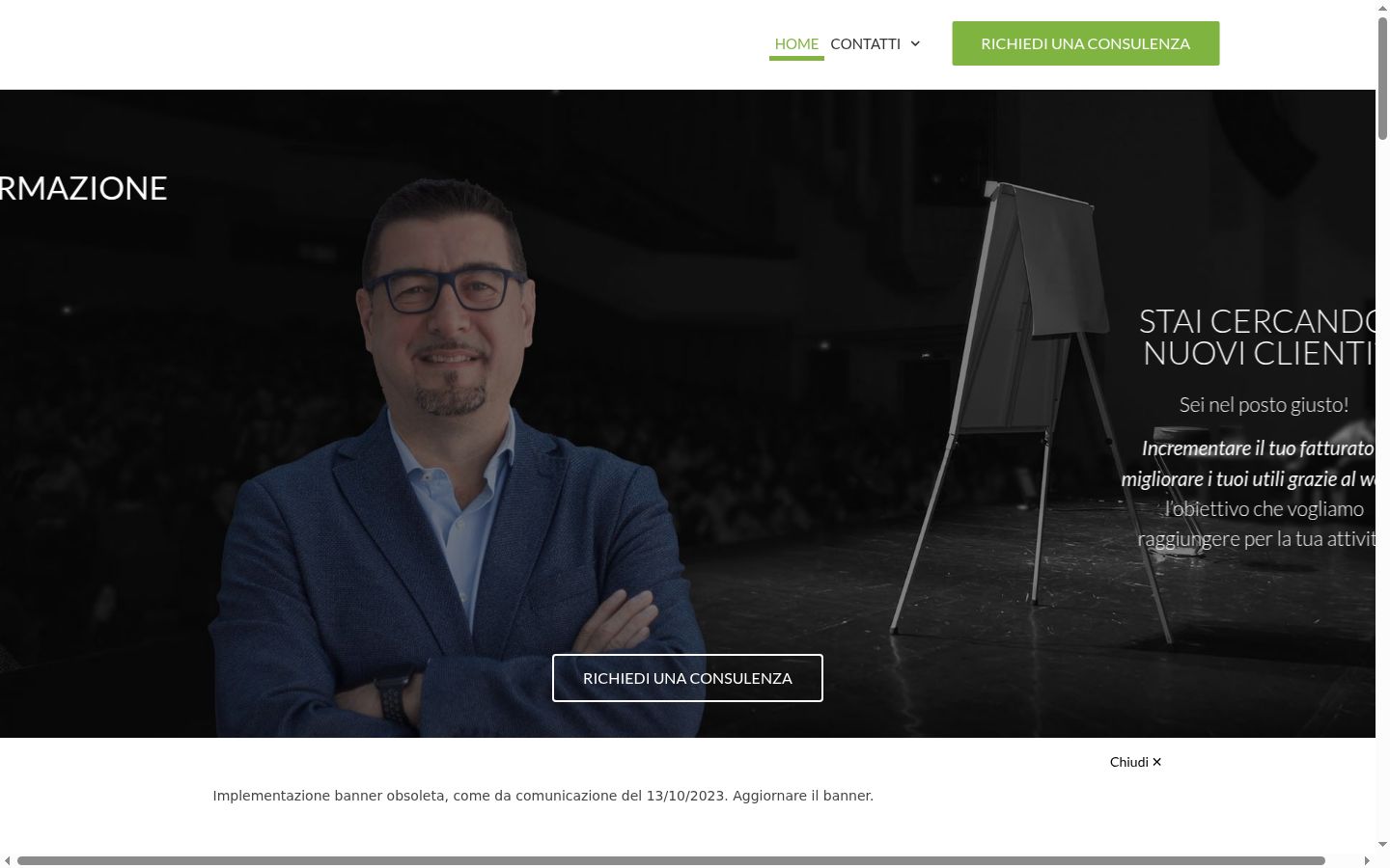 Screenshot tal-banner tal-kunsens muri qabel kwalunkwe interazzjoni