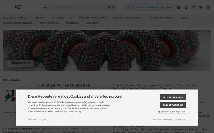 Screenshot ta' fofinhas-perlenstuebchen.de