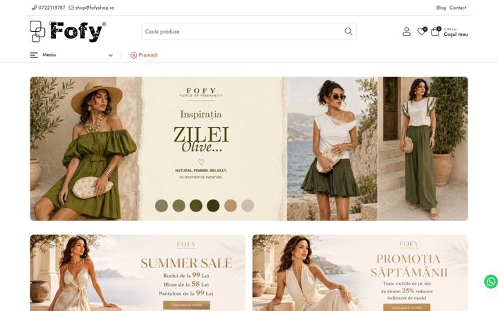 Screenshot of fofyshop.ro