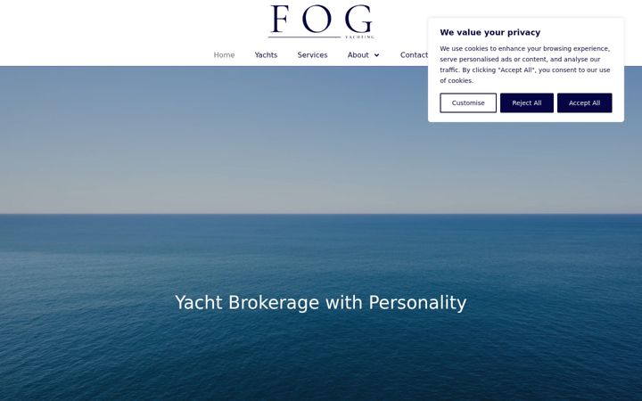Screenshot of fog-yachting.com