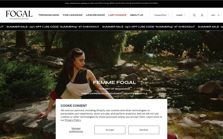 Screenshot of fogal.com