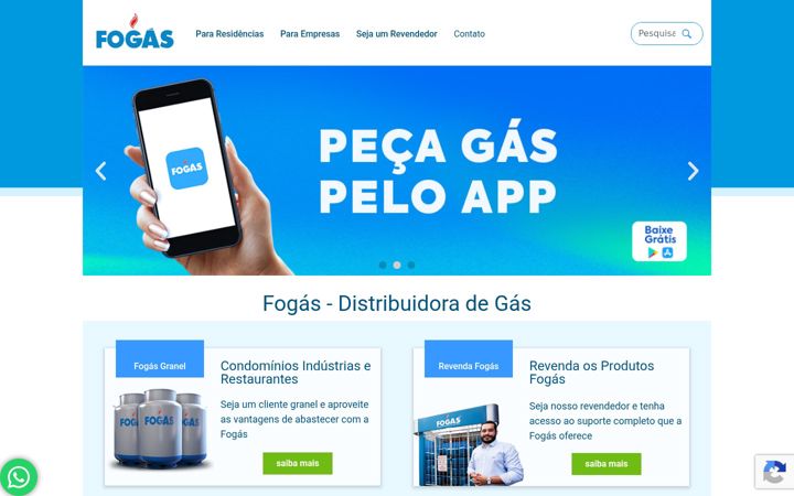 Screenshot of fogas.com.br