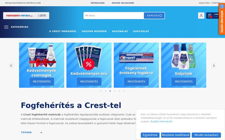Screenshot of fogfeherito-matrica.com