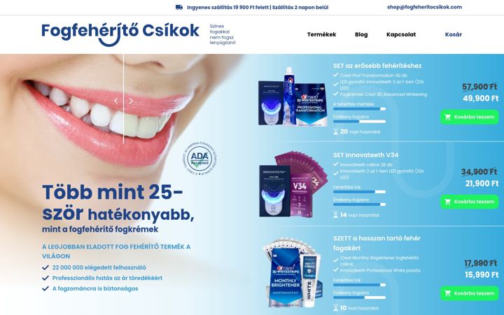 Screenshot of fogfeheritocsikok.com