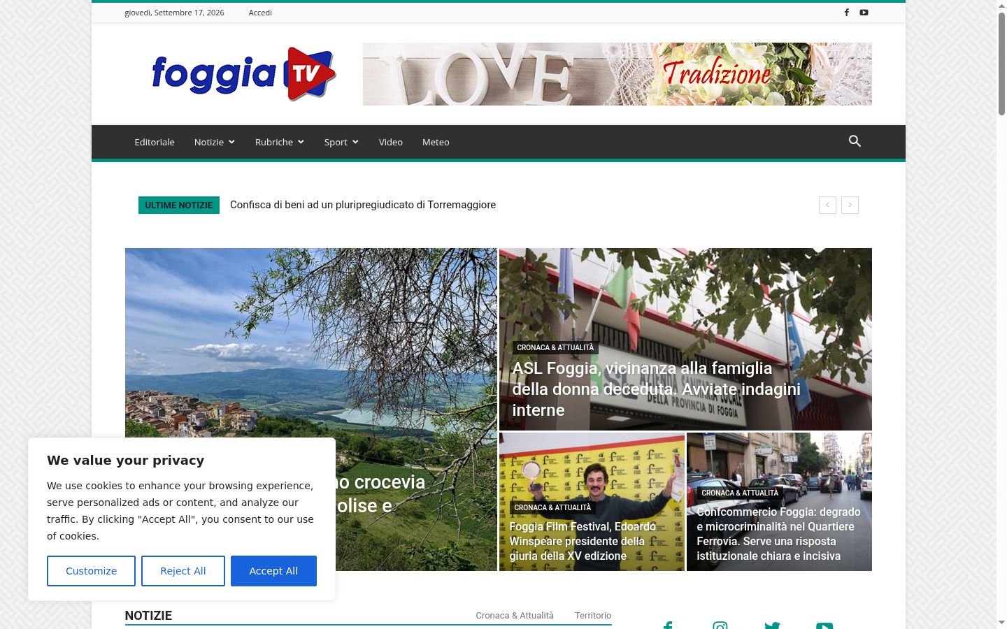 Sutikimo reklamjuostės, rodytos prieš bet kokią sąveiką, ekrano kopija