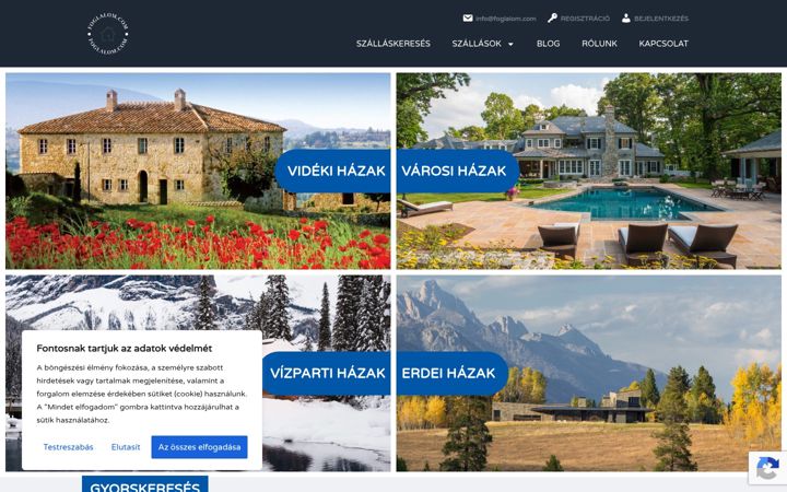 Screenshot of foglalom.com