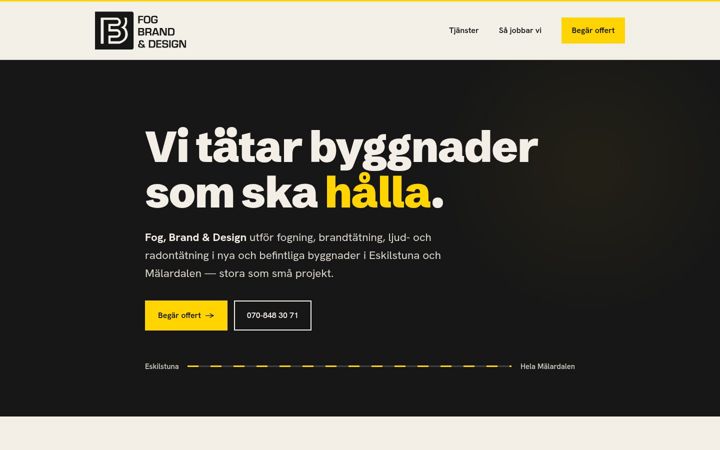 Screenshot of fogobrandtatningar.se
