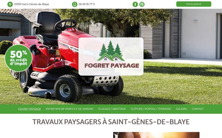 Screenshot of fogretpaysage.fr