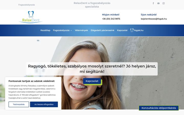 Screenshot of fogszabalyozas-relaxfogaszat.hu