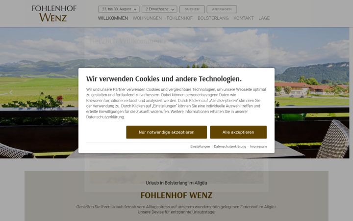 Screenshot of fohlenhof-wenz.de