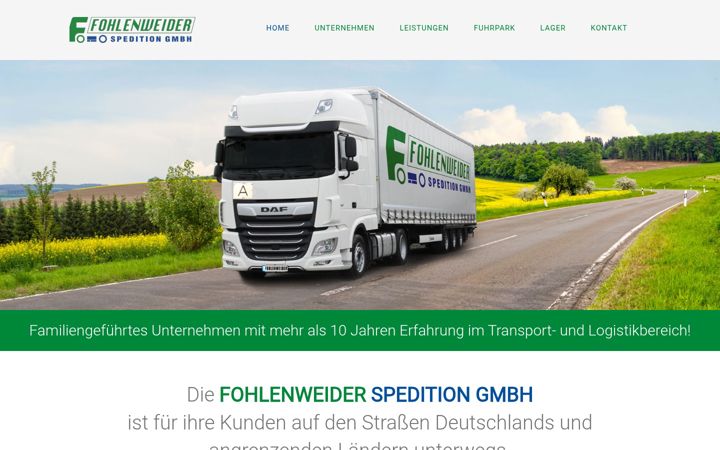 Snímek obrazovky fohlenweider-spedition.de