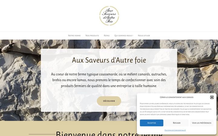 Screenshot of foie-gras-lozere.com