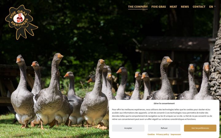 Screenshot of foie-gras-partners.com