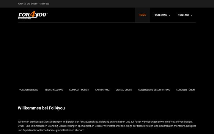 Screenshot of foil4you.de