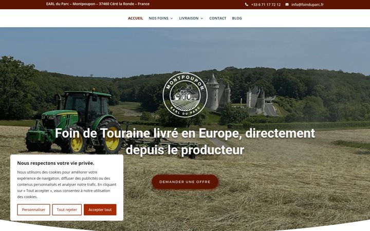 Screenshot of foinduparc.fr