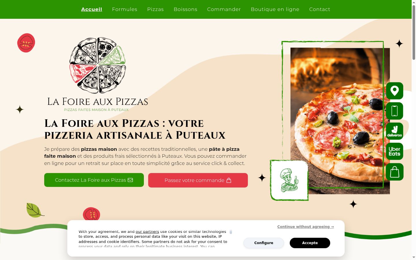 Screenshot van de toestemmingsbanner zoals getoond vóór enige interactie