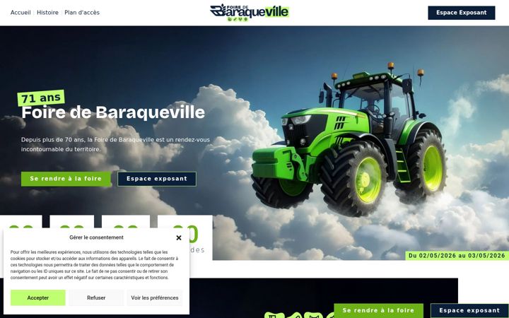 Screenshot of foirebaraqueville.fr